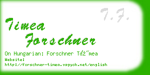 timea forschner business card